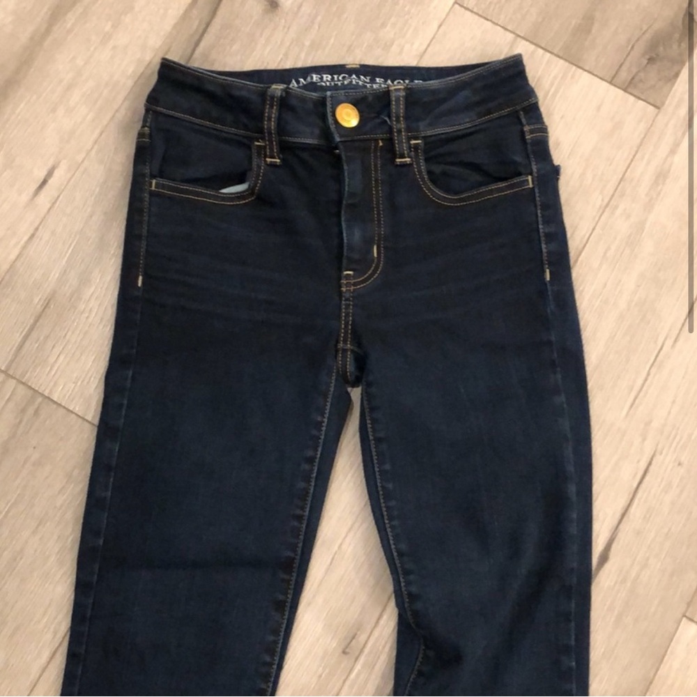 American Eagle Outfitters Women's Dark Blue Jeggings 0 short